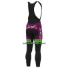 Fietskleding (Fietsshirt Lange Mouw + Lange Koersbroek) 2022 Bardiani-CSF Faizane - Lila Groen